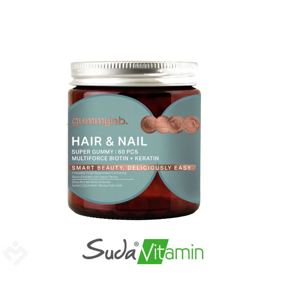 Suda Vitamin Gummylab Hair & Nail 60 Çiğnenebilir Form myeczanem
