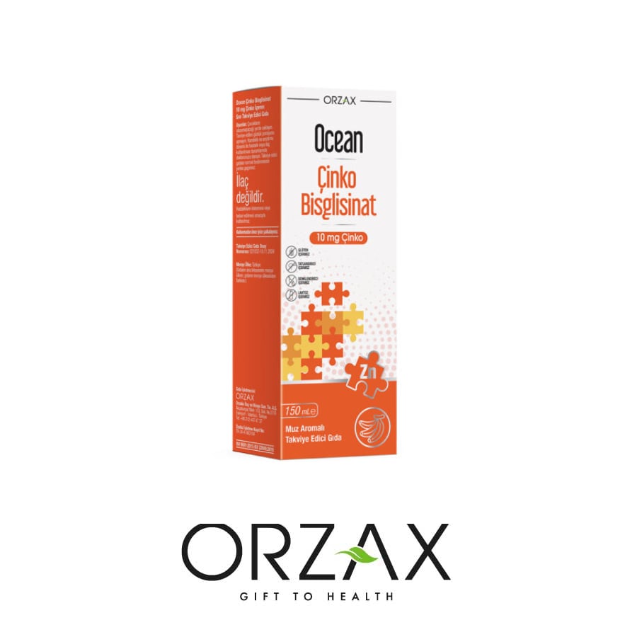 Ocean Çinko Bisglisinat 10 mg 150 ml - Muz Aromalı myeczanem